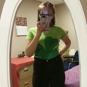 Lucky Brand Four Leaf Clover Green Tee